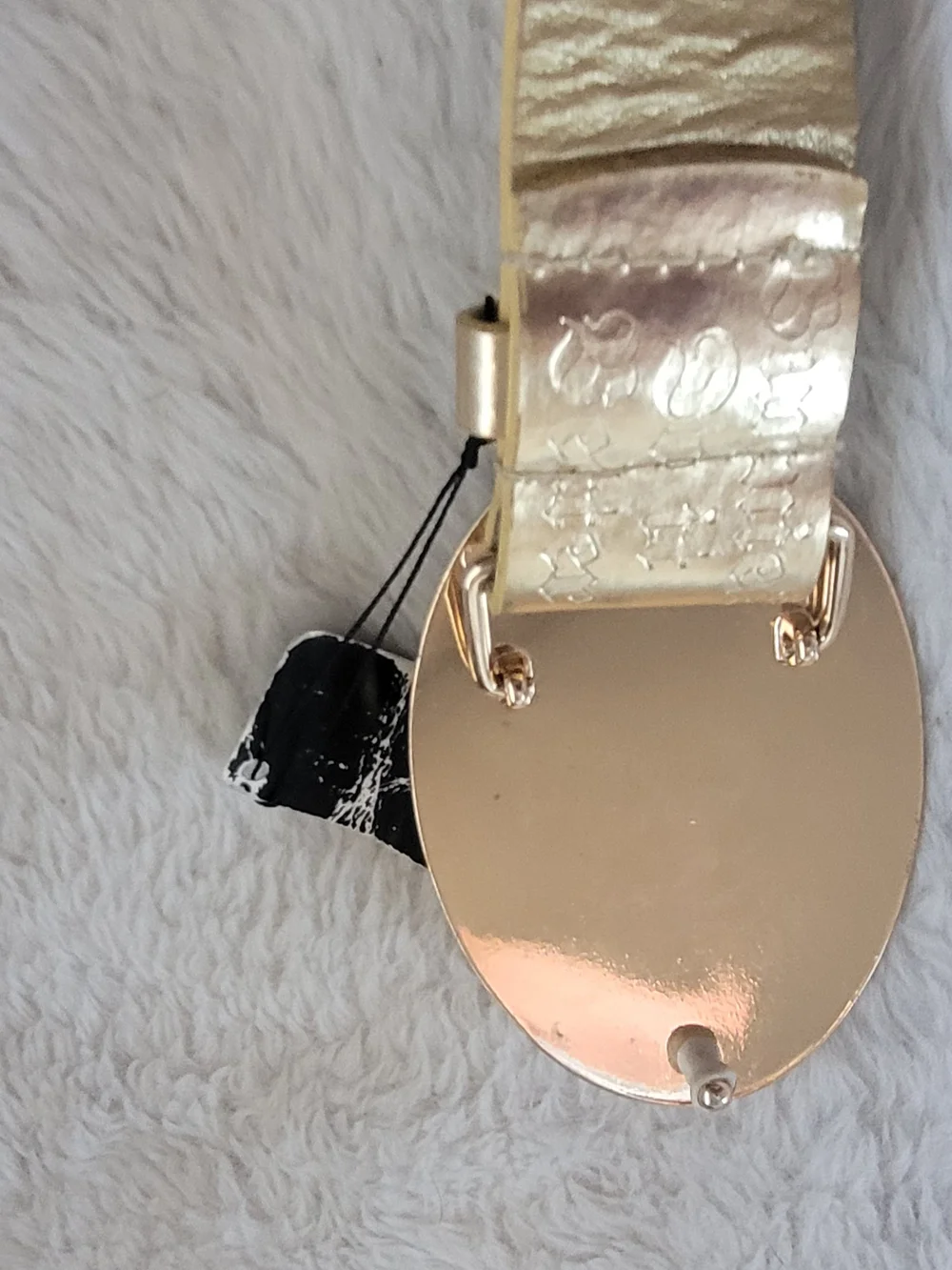 Vintage Y2K PLAYBOY Metallic Gold Bunny Buckle & Belt Set Licensed